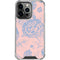 Rose Quartz & Serenity Floral iPhone 15 Pro Clear Case
